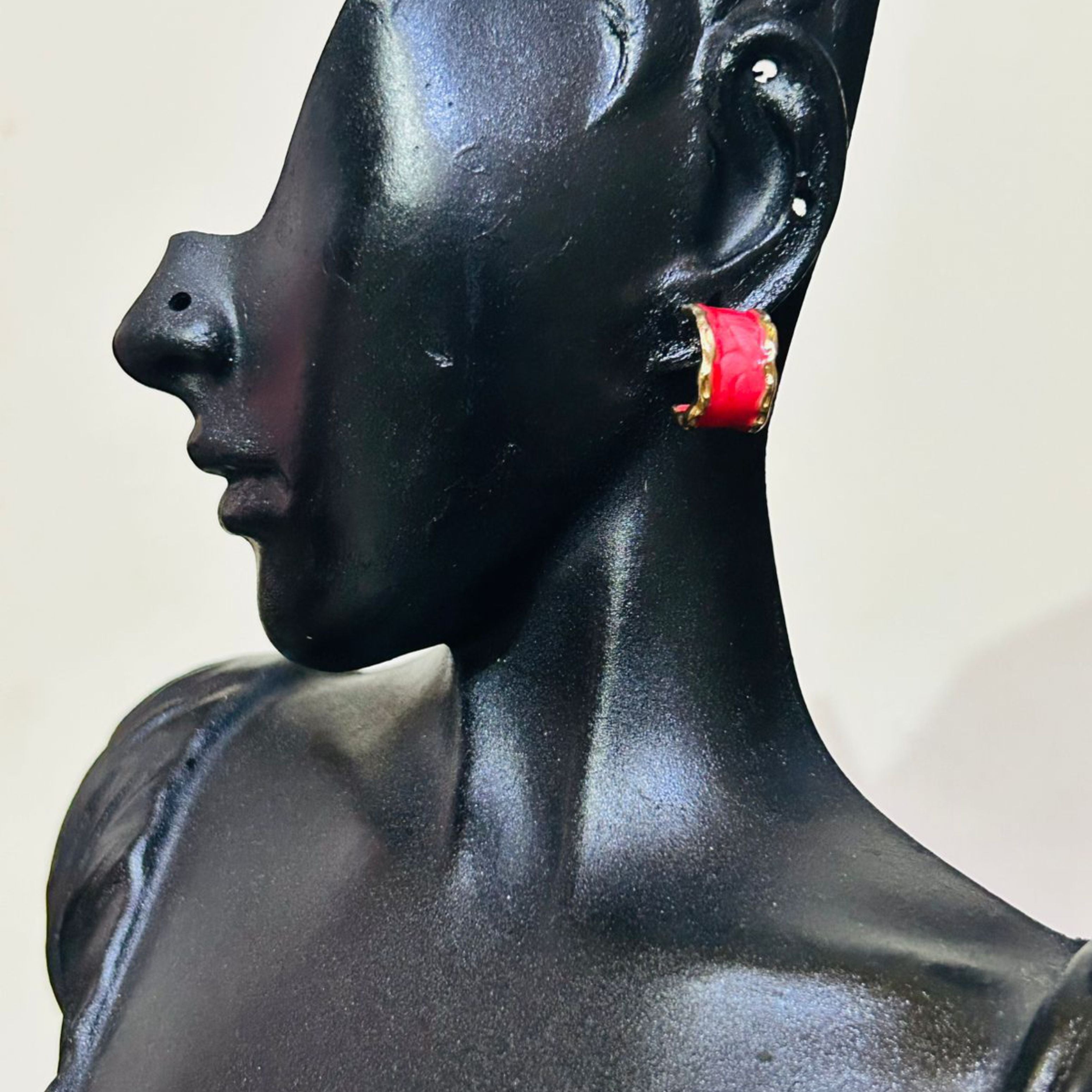 Red Ribbon Earrings