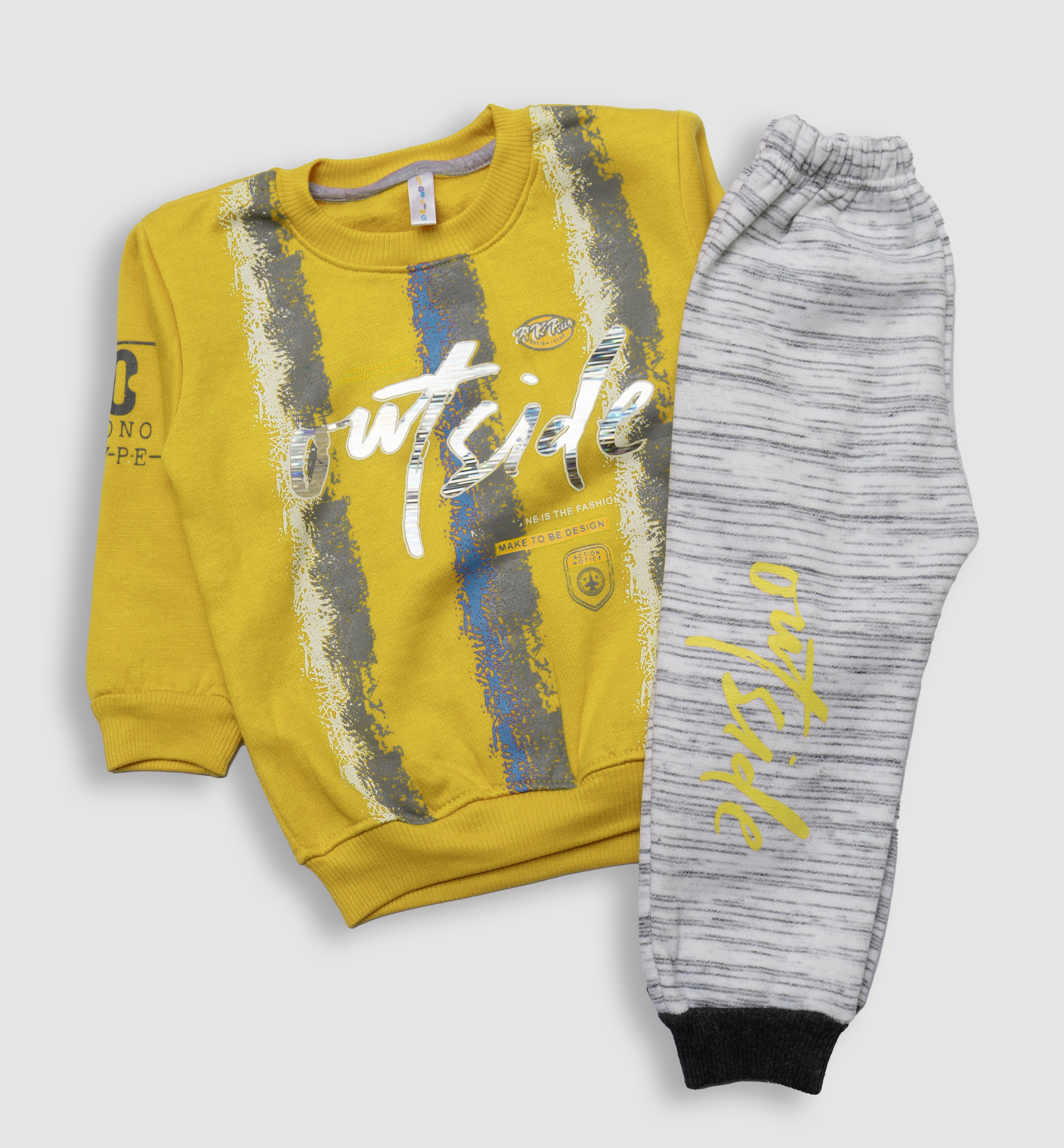 2-Piece Boys' "Outside" Sweatshirt and Jogger Set